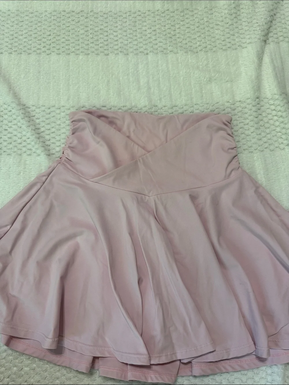 Mono B Light Pink Flared Mini Skirt